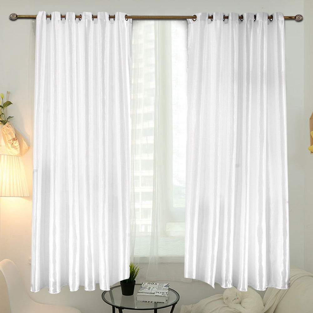 White Korean Blackout Curtain for Home Decor