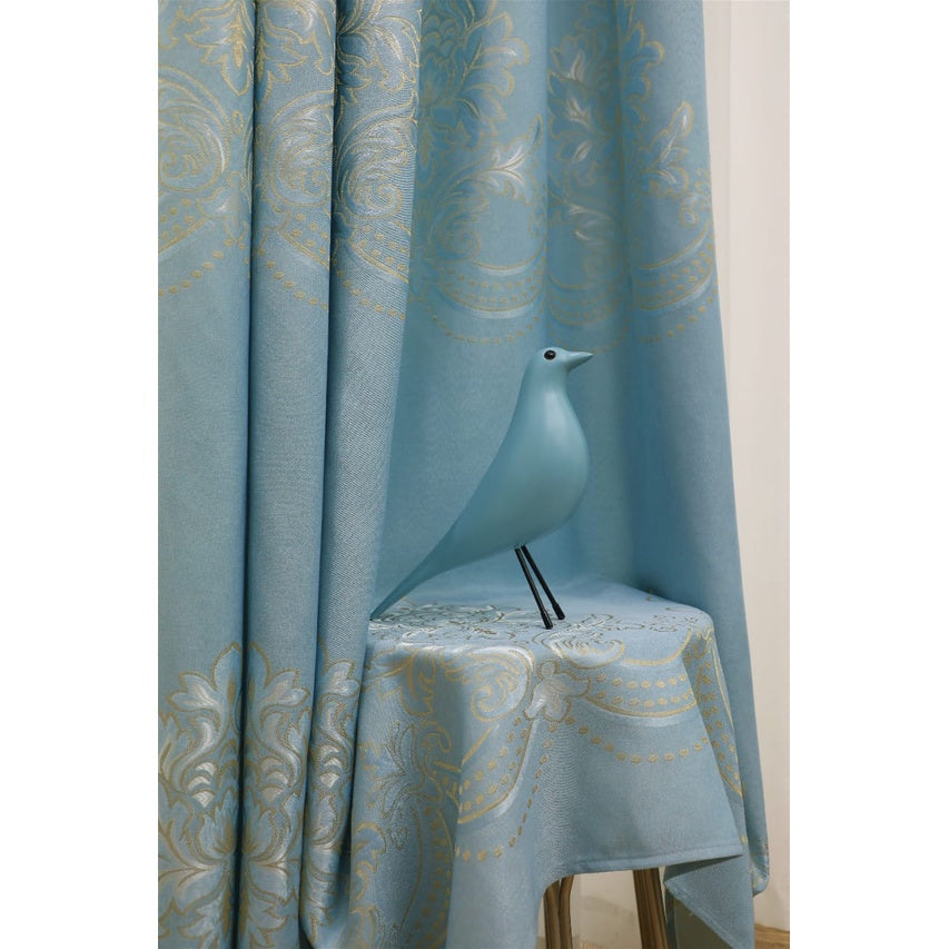 Classic Jacquard Blackout Sliding Door Curtain