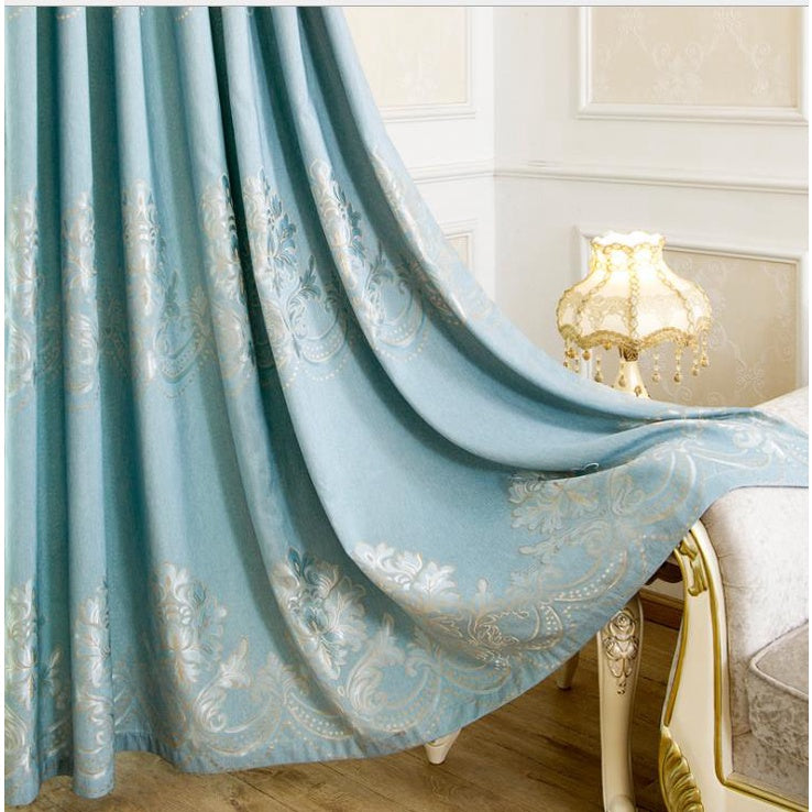 Classic Jacquard Blackout Sliding Door Curtain
