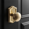 French Antique Solid Brass Mute Door Lock Set