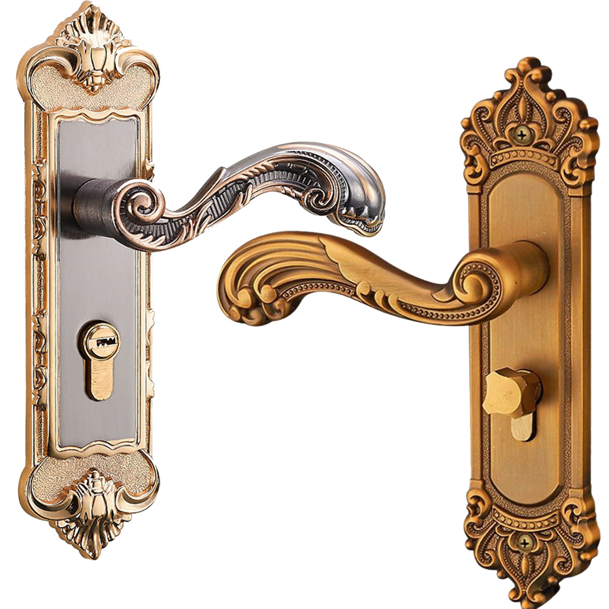 Vintage Mortise Bedroom Door Lever Lock Set