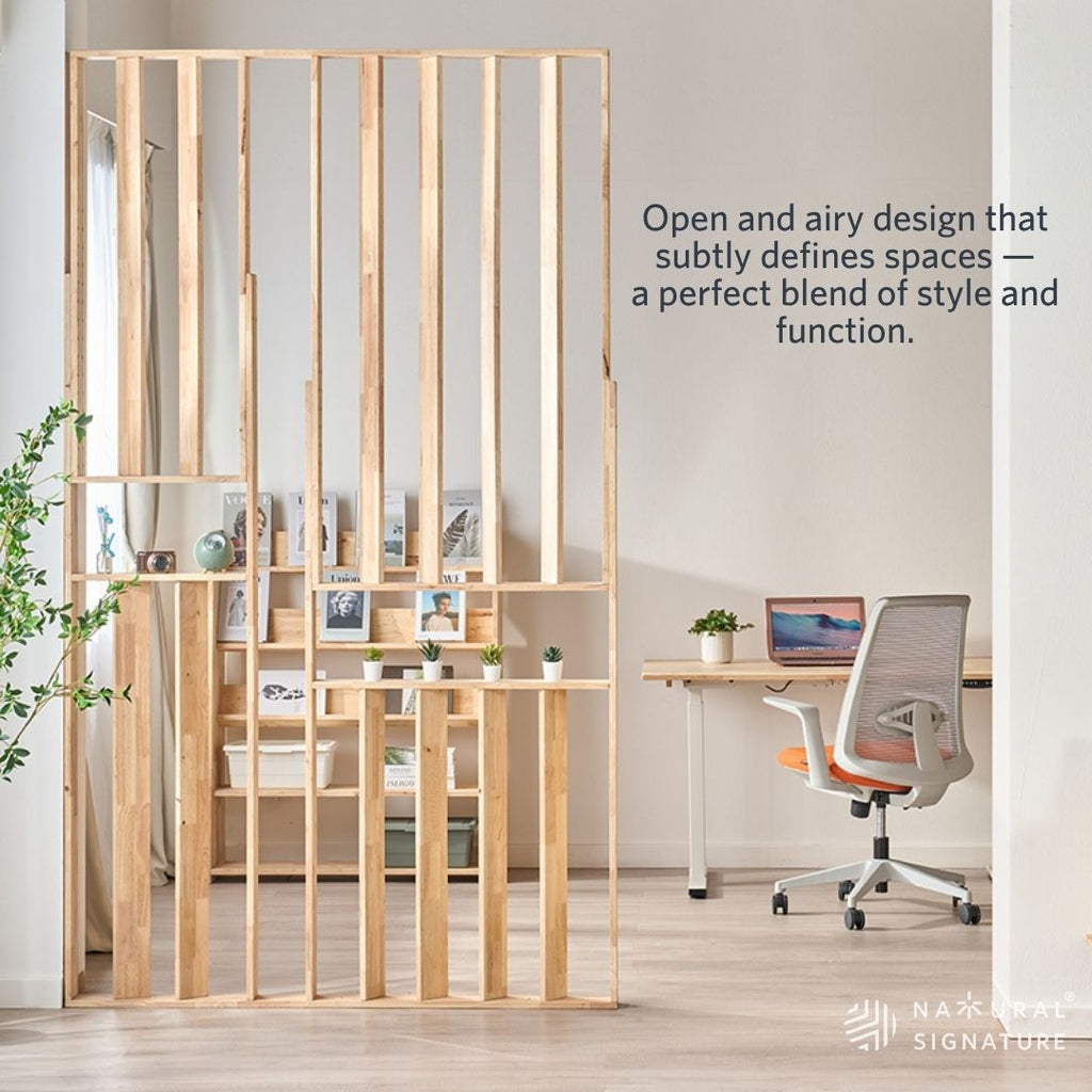 Wood Striped Room Divider