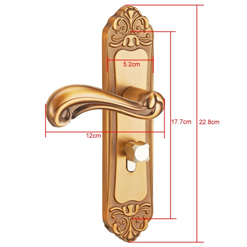 Vintage Mortise Bedroom Door Lever Lock Set