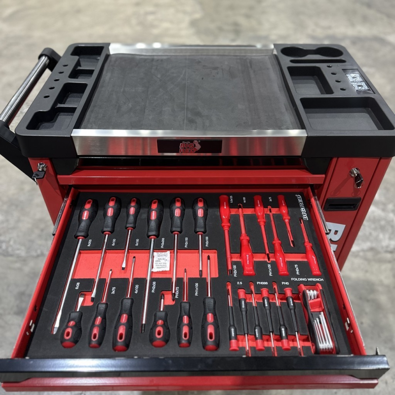 8 Drawer Multi-Layer Tool Cabinet 199PCS Tools
