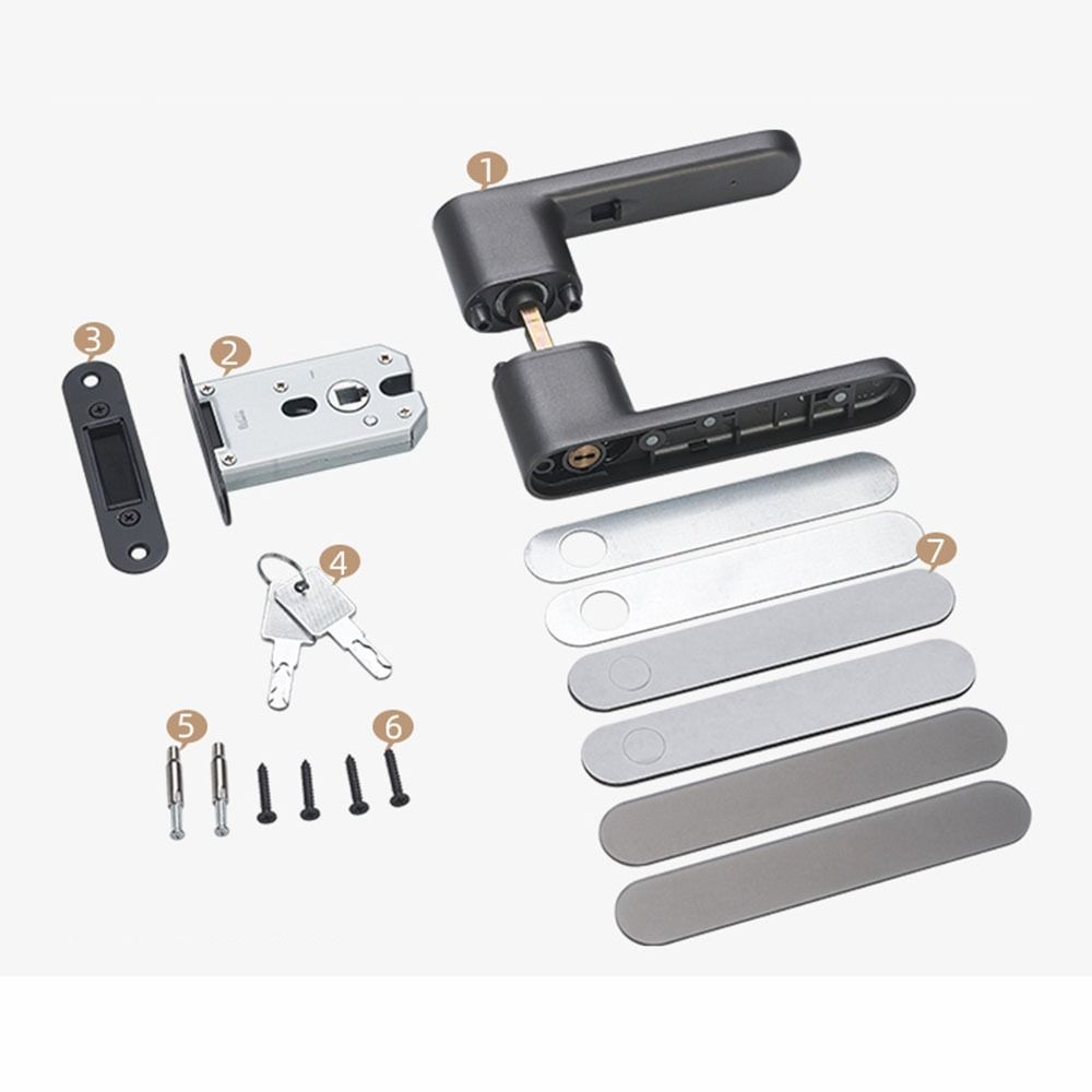 Minimalist Zinc Alloy Mute Interior Door Lock Set