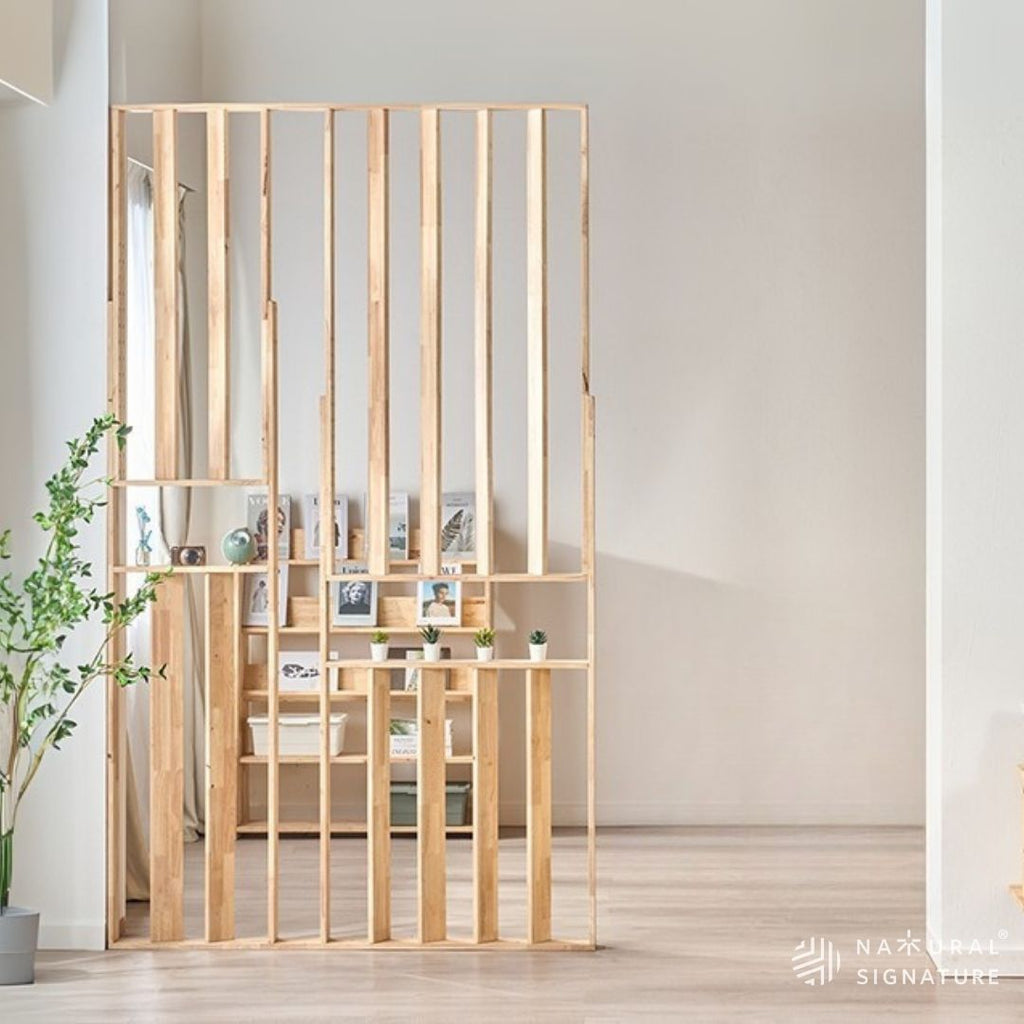 Wood Striped Room Divider
