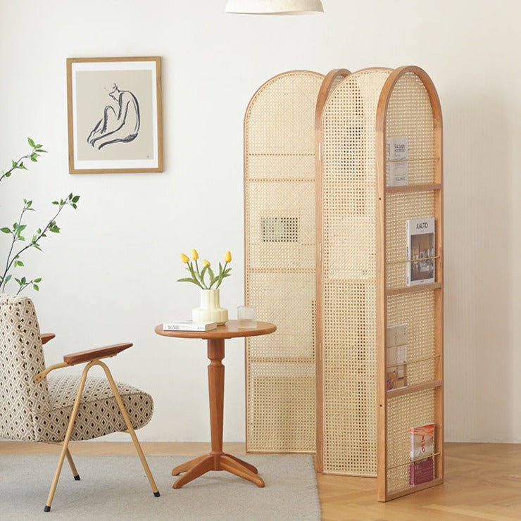 Rattan Foldable Freestanding Divider