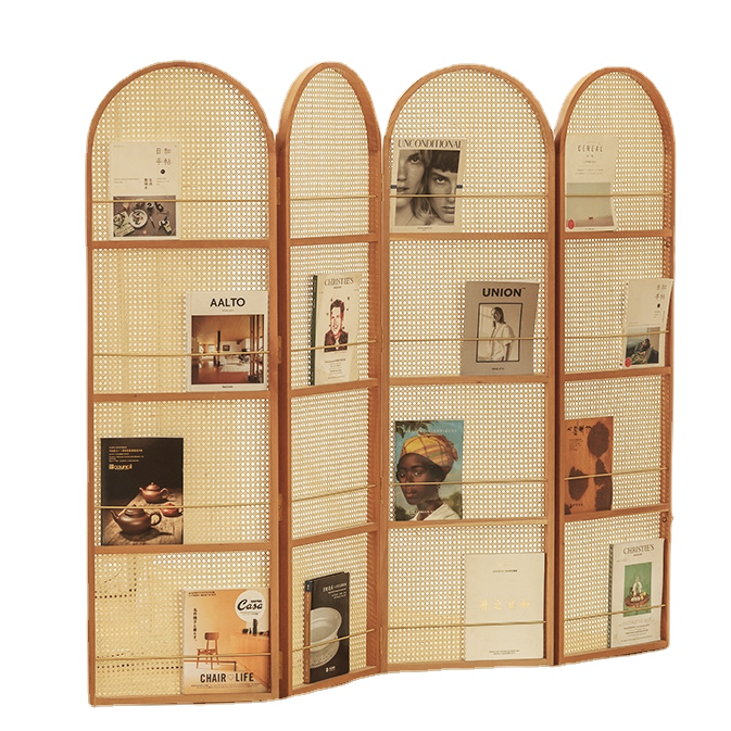 Rattan Foldable Freestanding Divider