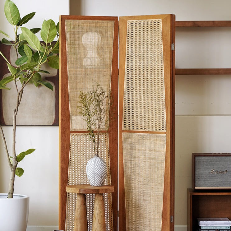 Decorative Rattan Privacy Divider