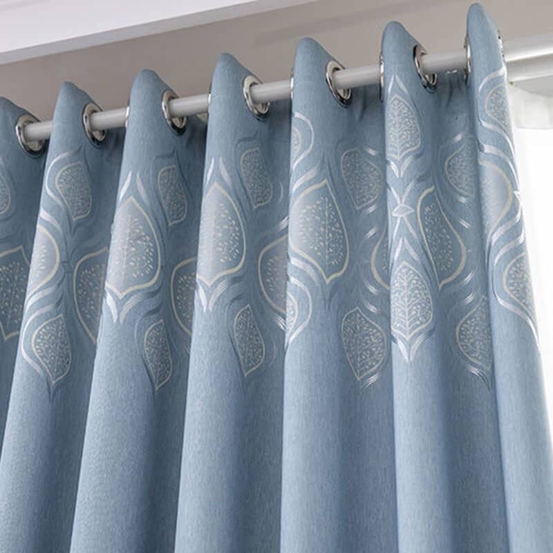 Jacquard Blackout Sliding Door Curtain