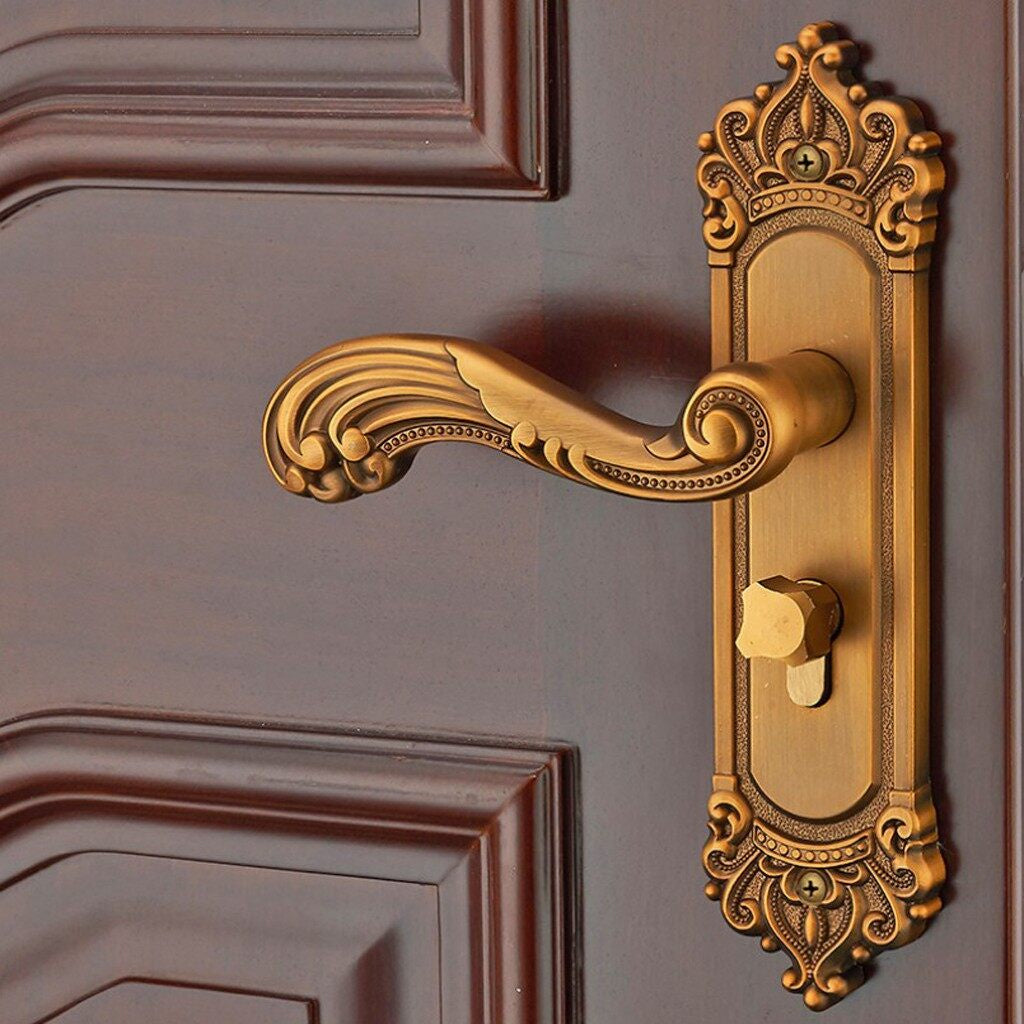 Vintage Mortise Bedroom Door Lever Lock Set