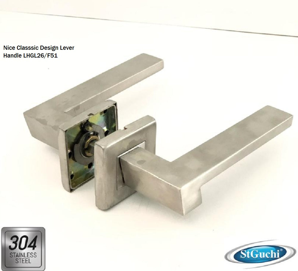 304 Stainless Steel Square Plate Lever Door Handle