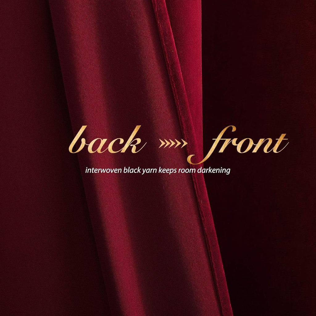Christmas Red Velvet Heat Block Blackout Curtain