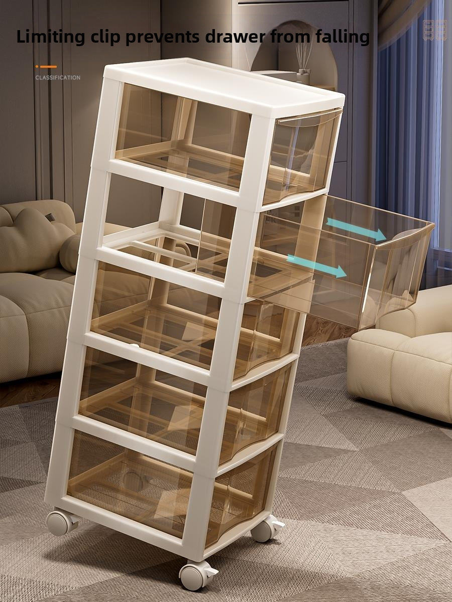 Nordic Plastic Under Table Drawer Storage Cart