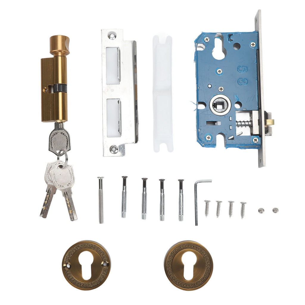 Retro Bronze Mute Door Lock Set