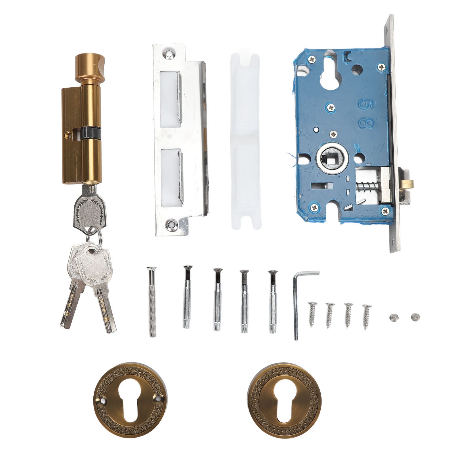 Retro Bronze Mute Door Lock Set