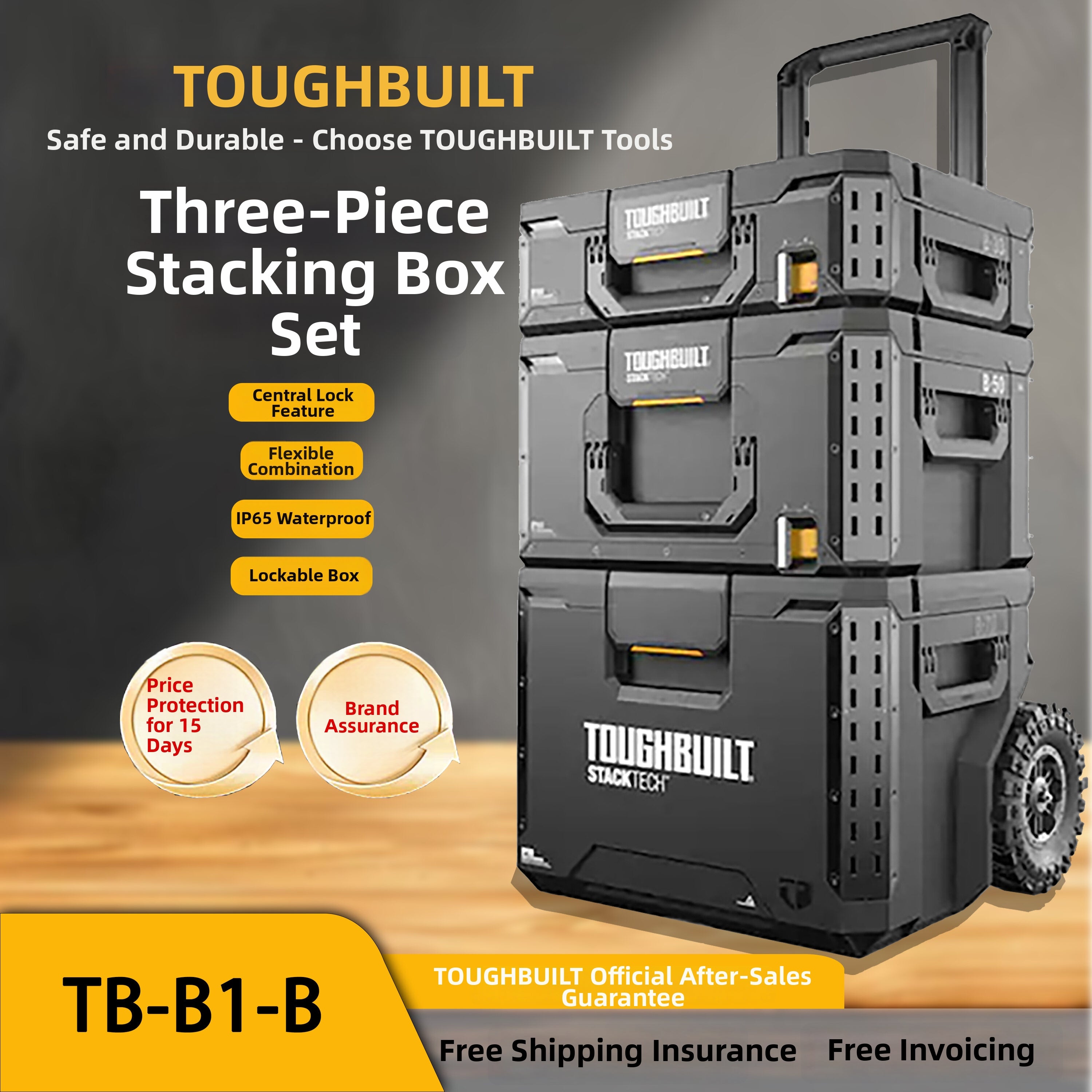 Multi-function Stackable Tool Box Set 3 pieces