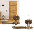Retro Bronze Mute Door Lock Set