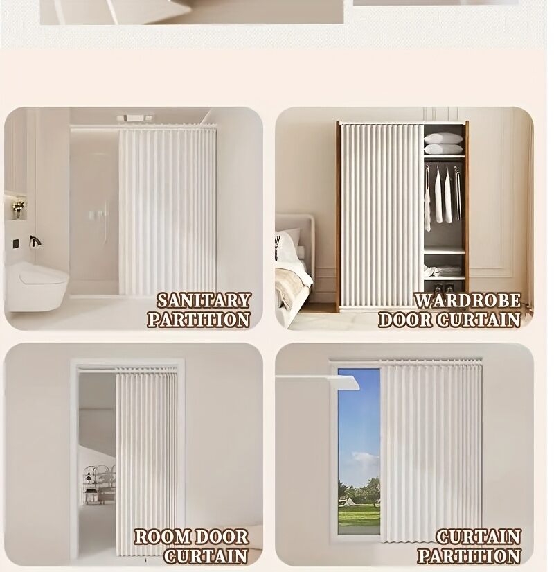 No Drill Folding Thermal Blackout Curtain