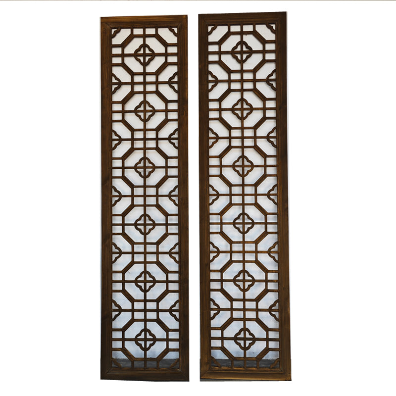 Carved Wood Hawthorn Lattice Screen