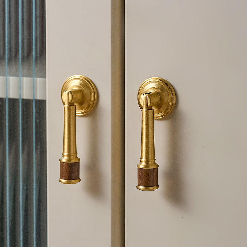 Vintage Luxury Single Hole Brass Drawer Pull
