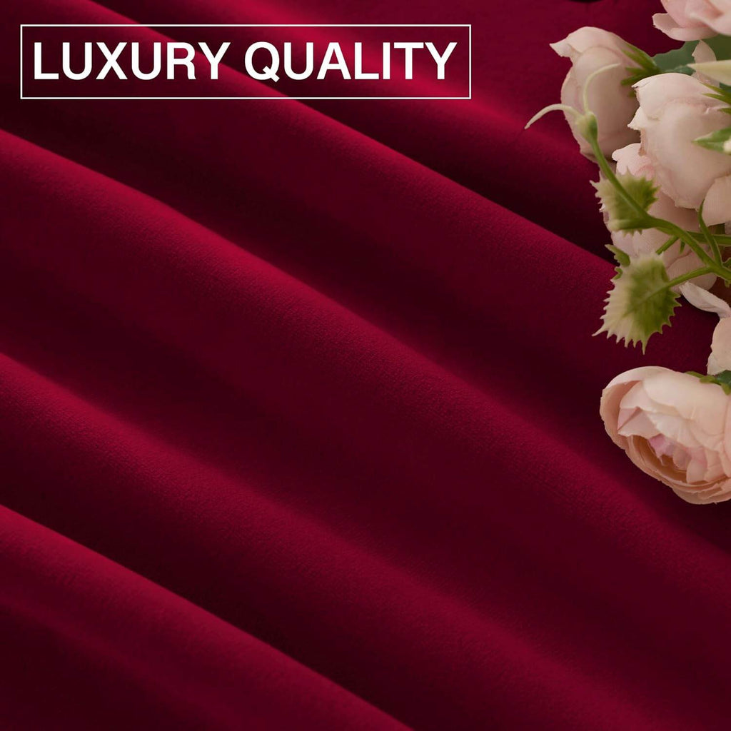 Christmas Red Velvet Heat Block Blackout Curtain