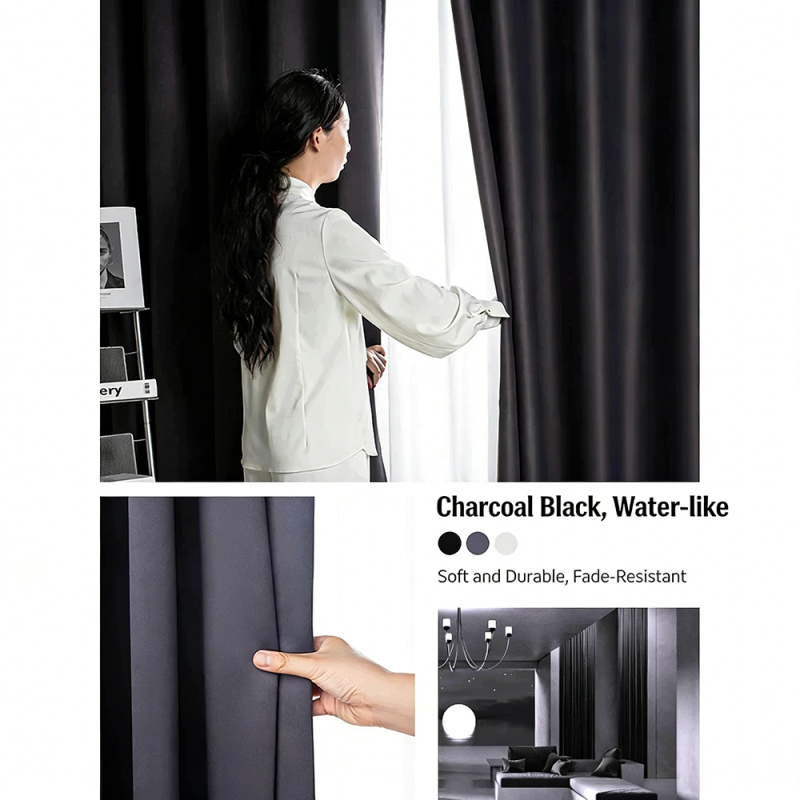 Eyelet Modern UV Block Blackout Curtains
