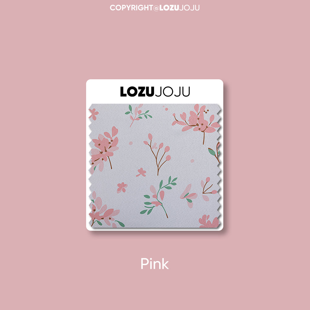 Countryside Pink Floral Blackout Short Curtain