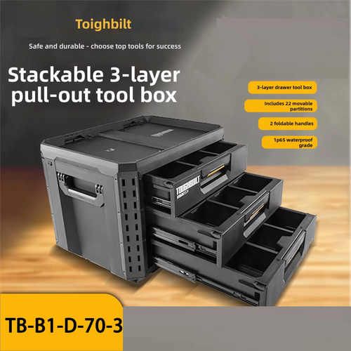 3-Layer Stackable Drawer Pull-out Tool Box