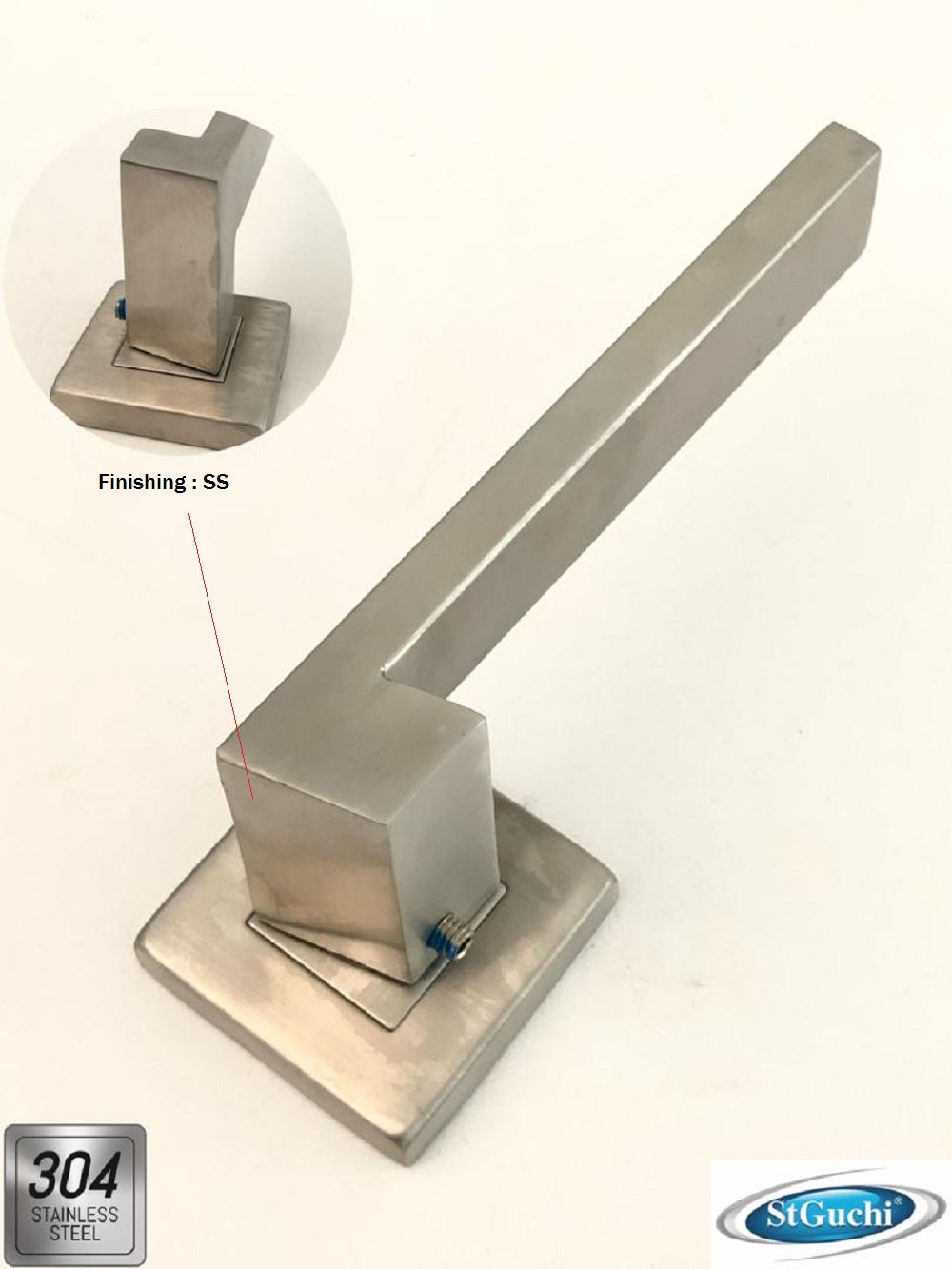 304 Stainless Steel Square Plate Lever Door Handle