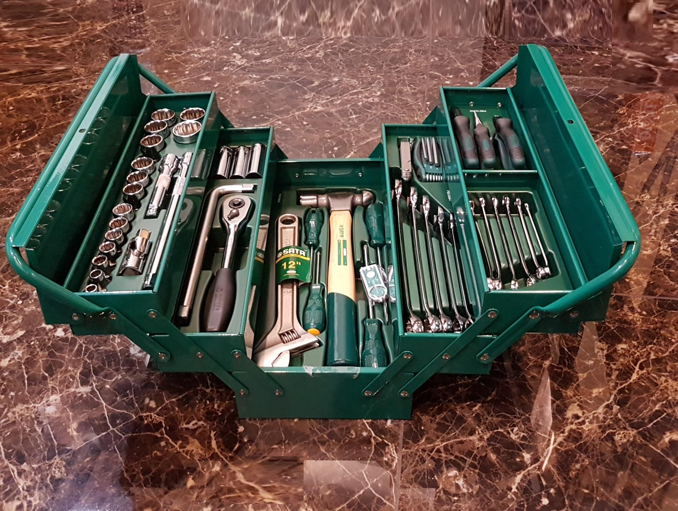Sata 70PCS Cantilever Tool Box SAE 6/12 Point