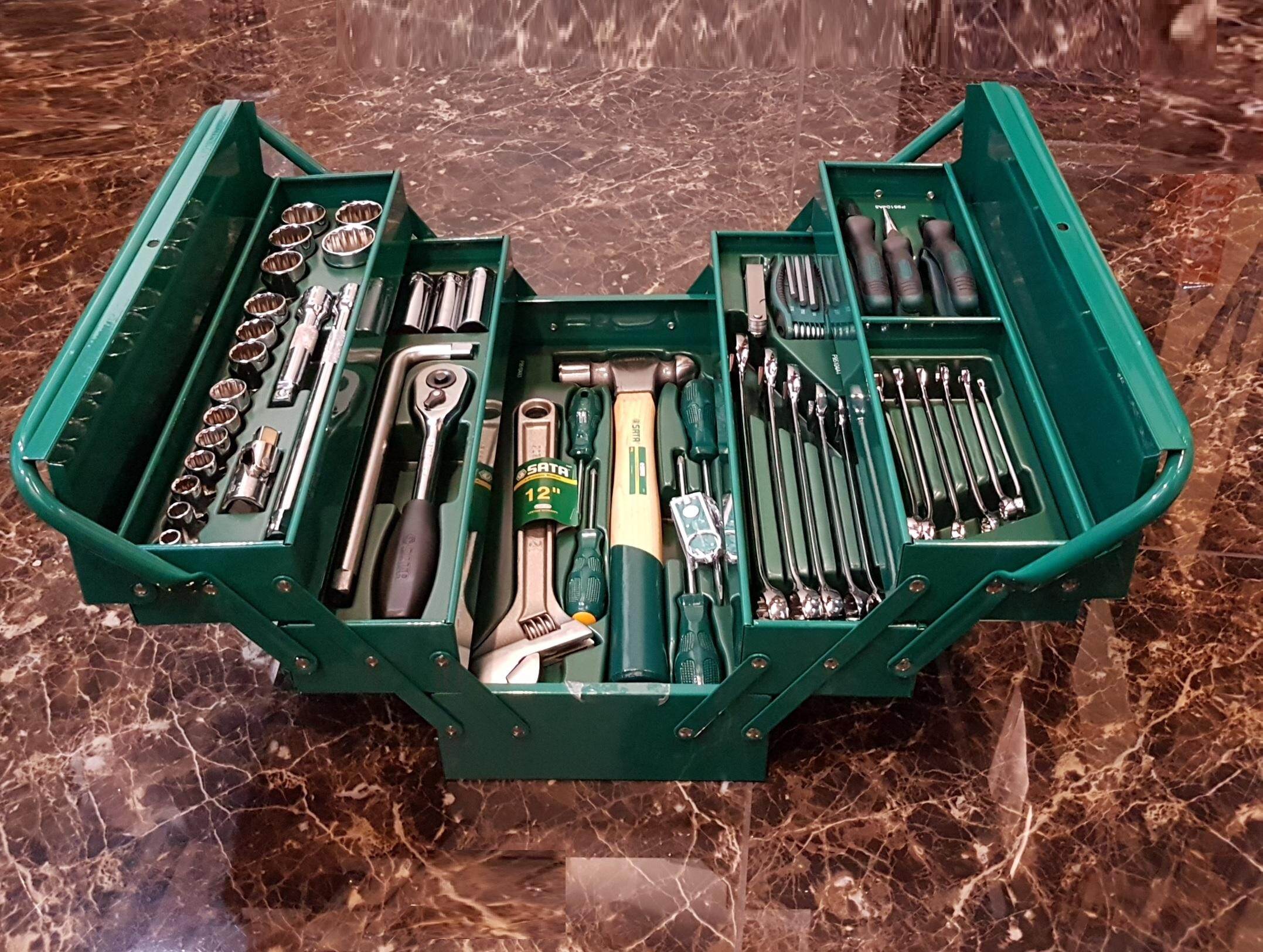 Sata 70PCS Cantilever Tool Box SAE 6/12 Point
