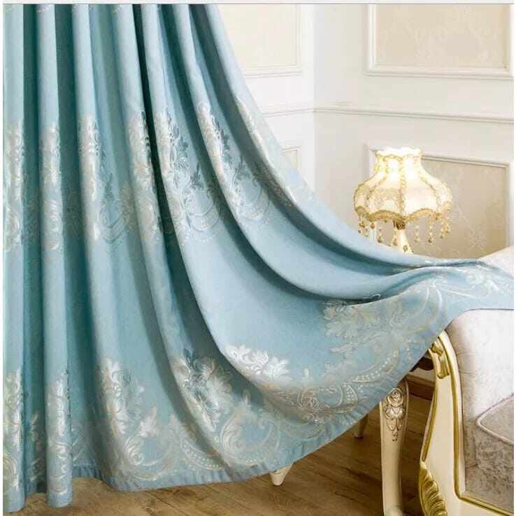 Classic Jacquard Blackout Sliding Door Curtain