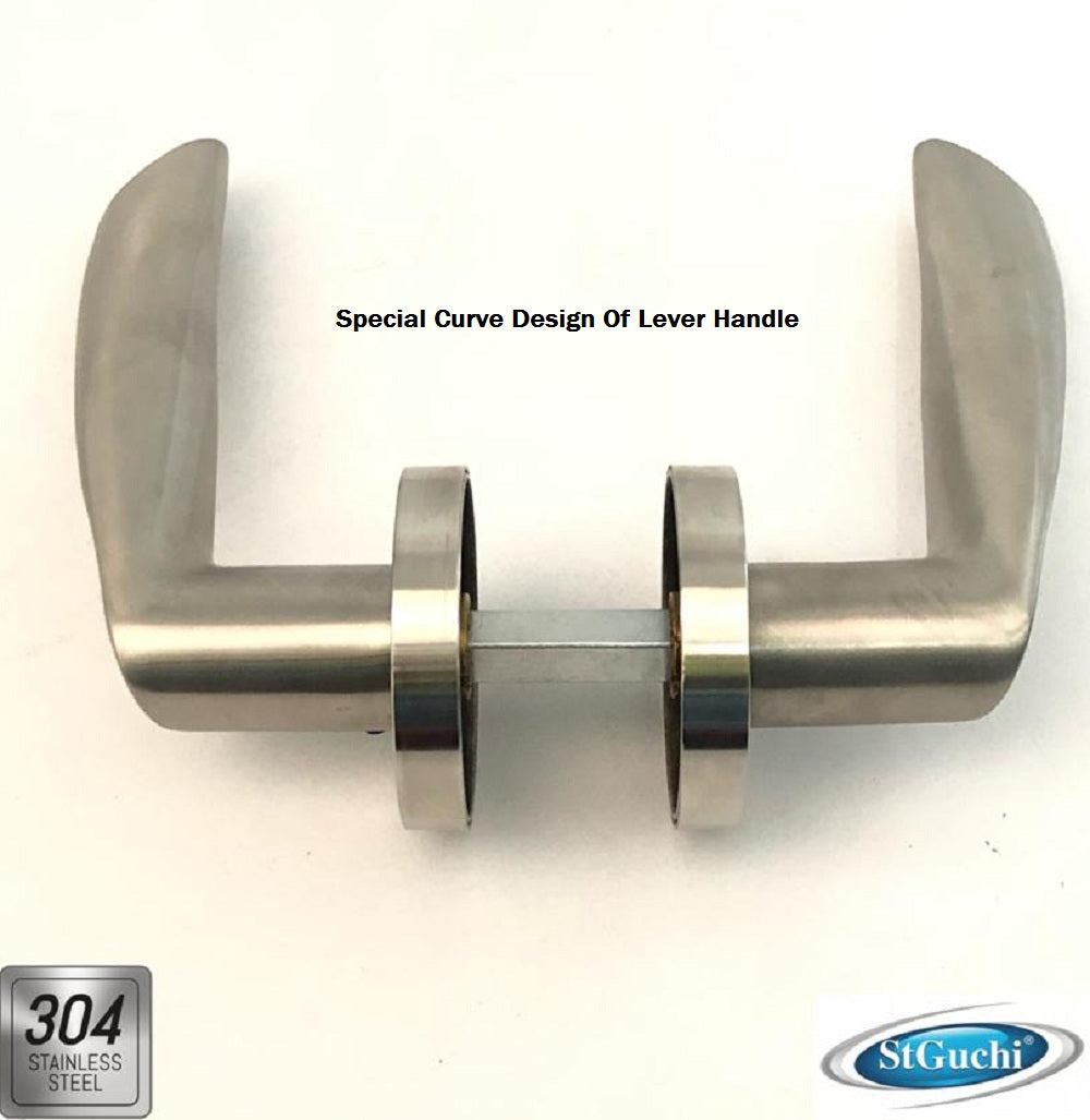 SUS304 Stainless Steel Euro Plate Lever Door Handle