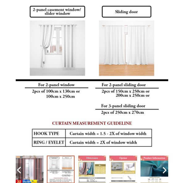 Solid Star Semi Blackout Thermal Window Curtain