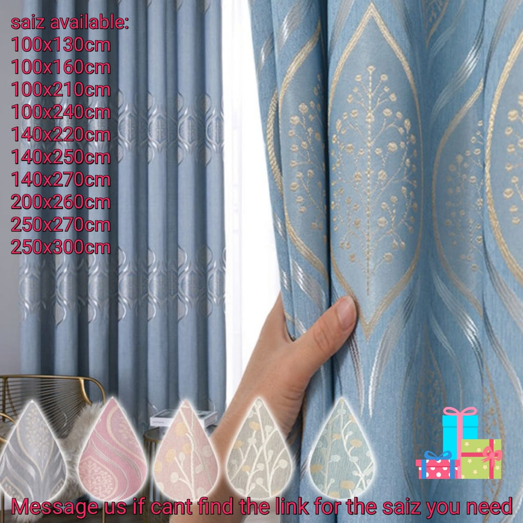 Jacquard Blackout Sliding Door Curtain