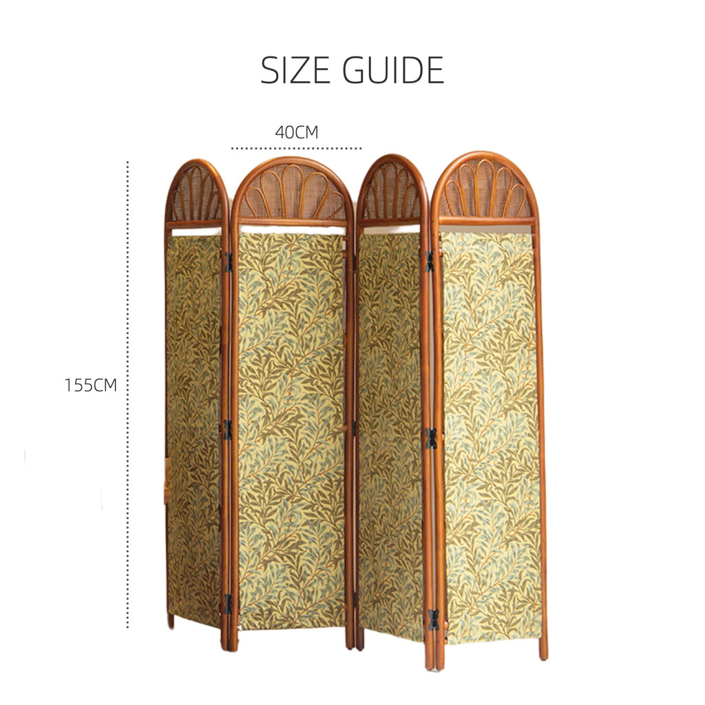 Painted Rattan Room Divider