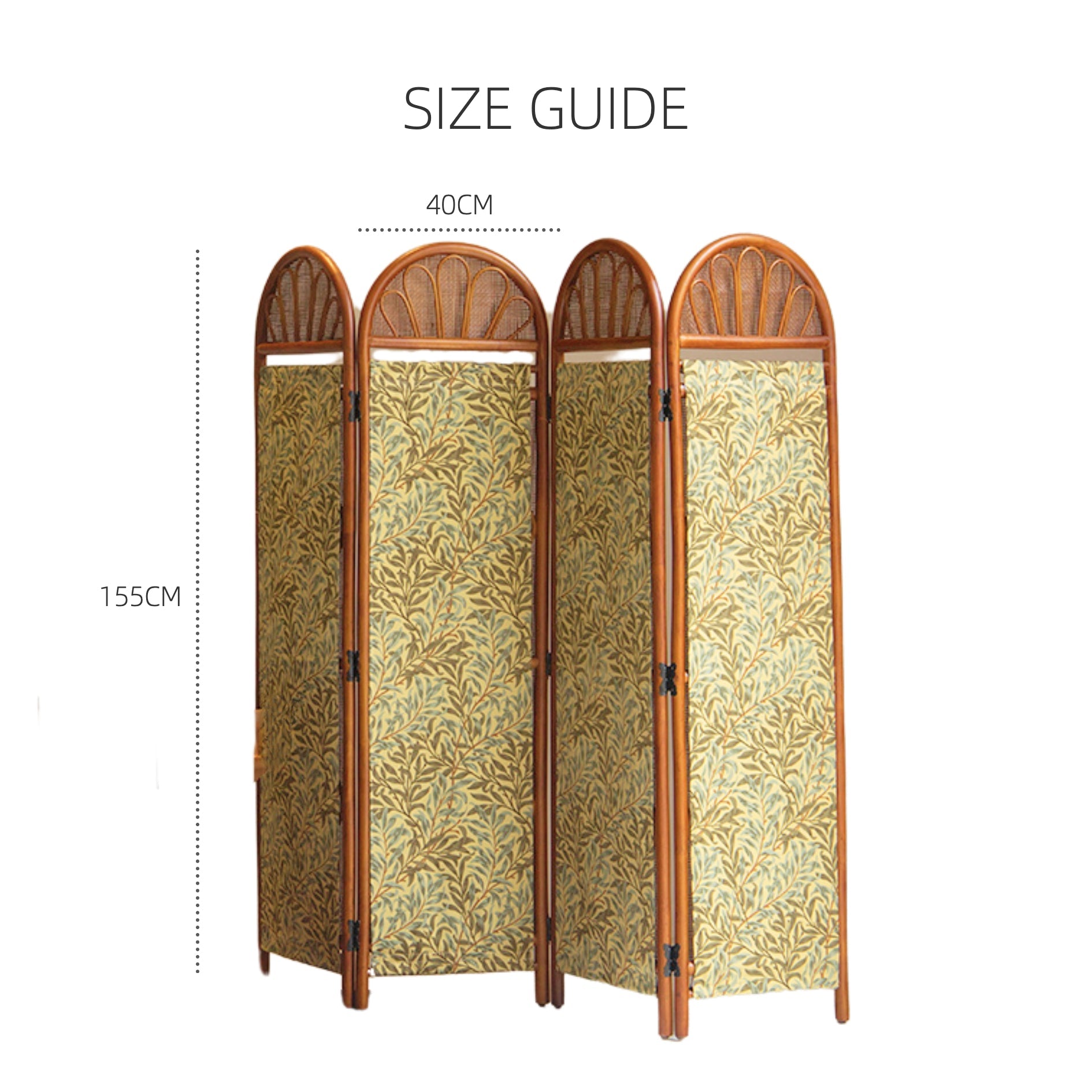 Painted Rattan Room Divider