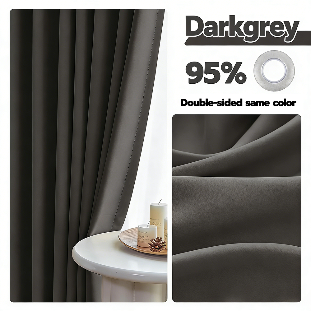 Eyelet Modern UV Block Blackout Curtains