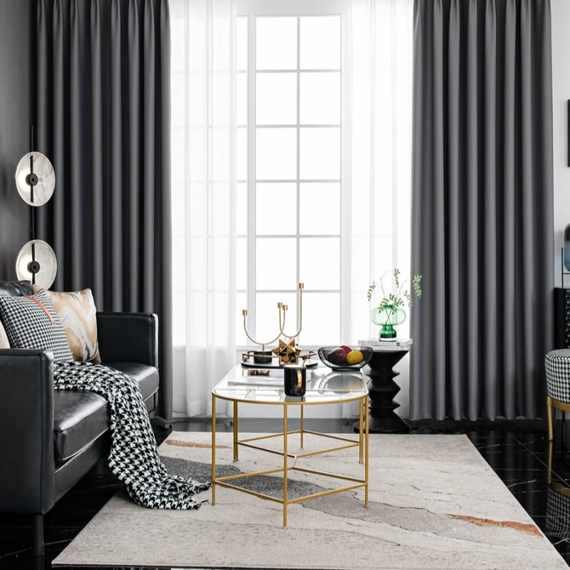 Eyelet Modern UV Block Blackout Curtains