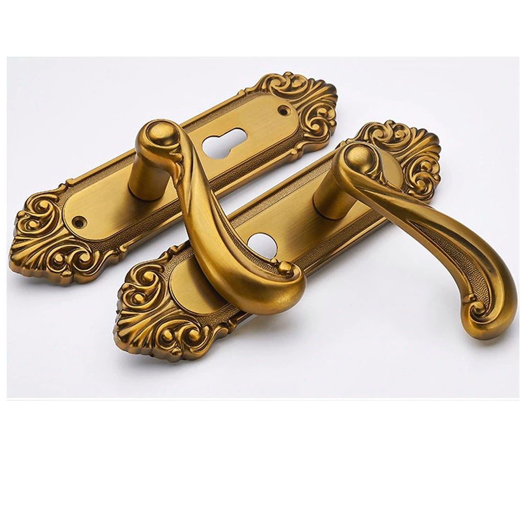 European Antique Aluminum Door Lock Handle Set